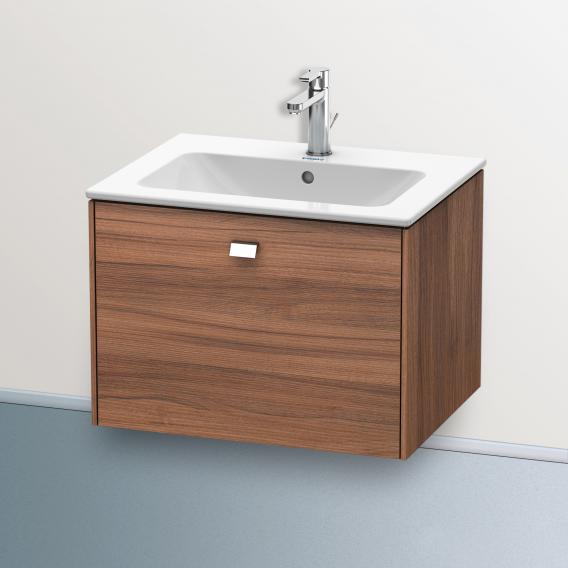 Duravit Brioso vanity unit with 1 pull-out compartment natural walnut, handle chrome