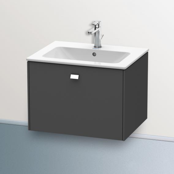 Duravit Brioso vanity unit with 1 pull-out compartment matt graphite, handle chrome