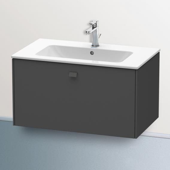 Duravit Brioso 梳妝台，搭配 1 個霧面石墨拉出式隔層，霧面石墨手柄