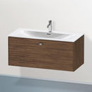 Duravit Brioso vanity unit with 1 pull-out compartment dark walnut, handle chrome