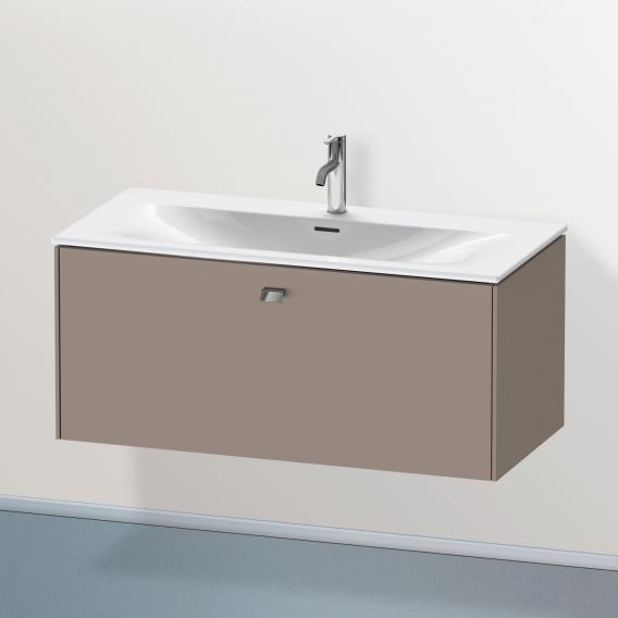 Duravit Brioso vanity unit with 1 pull-out compartment matt basalt, handle chrome