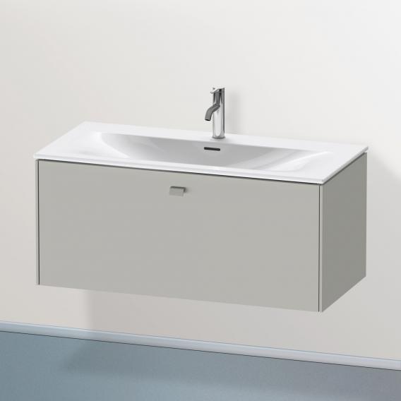 Duravit Brioso vanity unit with 1 pull-out compartment matt concrete grey, handle matt concrete grey