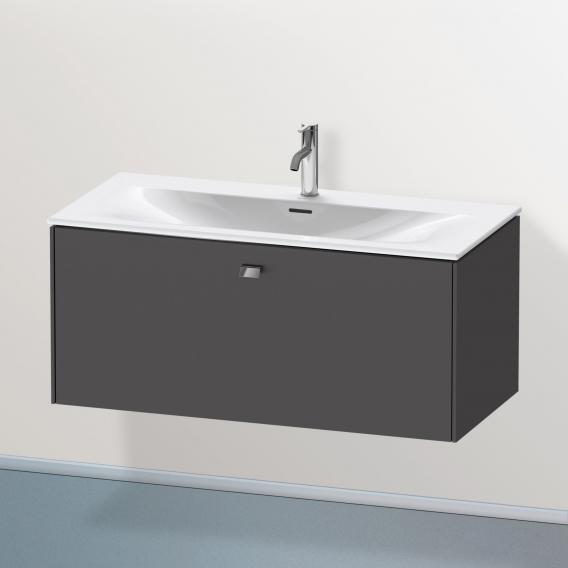 Duravit Brioso vanity unit with 1 pull-out compartment matt graphite, handle chrome