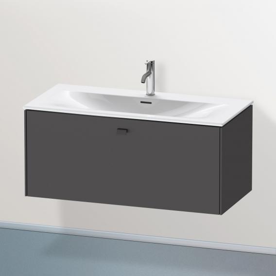 Duravit Brioso vanity unit with 1 pull-out compartment matt graphite, handle matt graphite