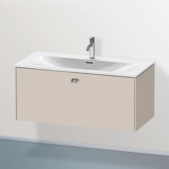 Duravit Brioso vanity unit with 1 pull-out compartment matt taupe, chrome handle