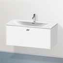 Duravit Brioso vanity unit with 1 pull-out compartment matt white, handle chrome