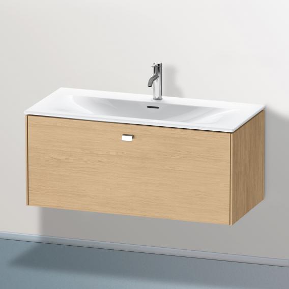 Duravit Brioso vanity unit with 1 pull-out compartment natural oak, handle chrome