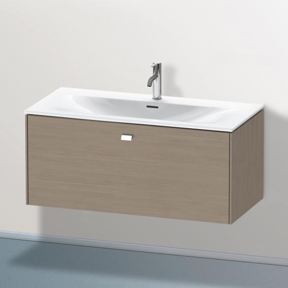 Duravit Brioso vanity unit with 1 pull-out compartment terra oak, handle chrome