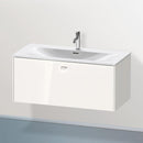 Duravit Brioso vanity unit with 1 pull-out compartment white high gloss, handle white high gloss