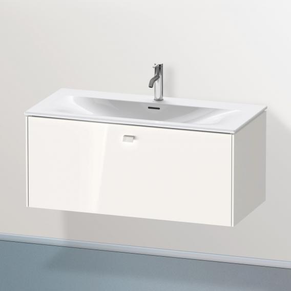 Duravit Brioso 梳妝台，搭配 1 個拉出式隔層，白色高光，手柄白色高光