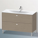 Duravit Brioso vanity unit with 2 pull-out compartments terra oak, handle chrome