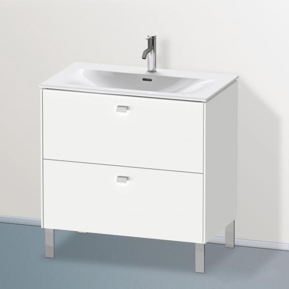 Duravit Brioso vanity unit with 2 pull-out compartments matt white, handle matt white