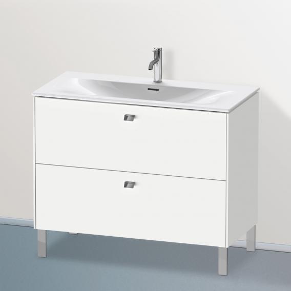 Duravit Brioso vanity unit with 2 pull-out compartments matt white, handle chrome