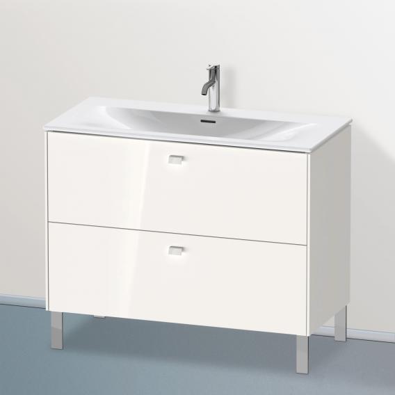 Duravit Brioso vanity unit with 2 pull-out compartments white high gloss, handle white high gloss