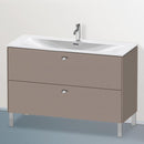 Duravit Brioso vanity unit with 2 pull-out compartments matt basalt, handle chrome