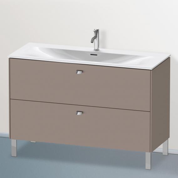 Duravit Brioso vanity unit with 2 pull-out compartments matt basalt, handle chrome