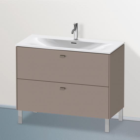 Duravit Brioso vanity unit with 2 pull-out compartments matt basalt, handle matt basalt