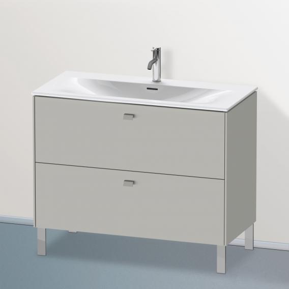 Duravit Brioso vanity unit with 2 pull-out compartments matt concrete grey, handle matt concrete grey