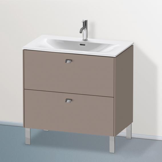 Duravit Brioso vanity unit with 2 pull-out compartments matt basalt, handle chrome