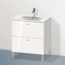 Duravit Brioso vanity unit with 2 pull-out compartments white high gloss, handle white high gloss
