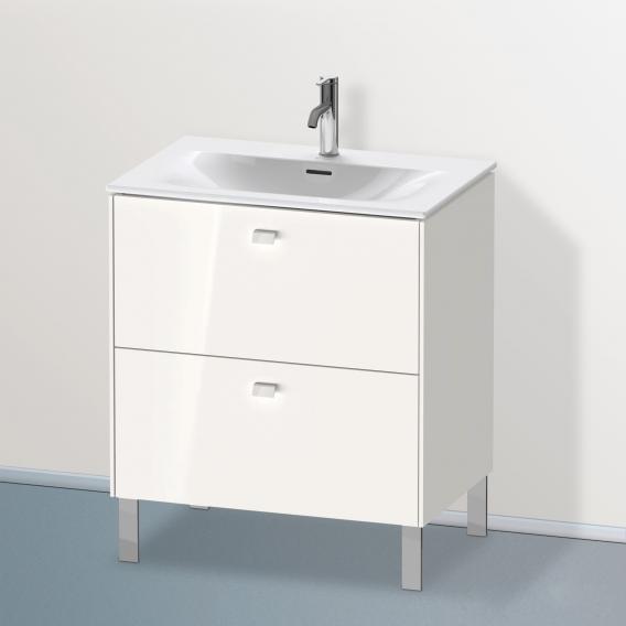 Duravit Brioso vanity unit with 2 pull-out compartments white high gloss, handle white high gloss