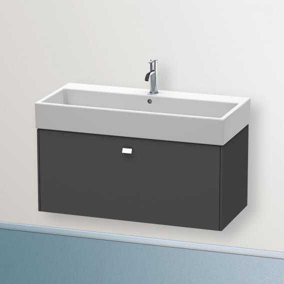 Duravit Brioso vanity unit with 1 pull-out compartment matt graphite, handle chrome