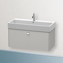 Duravit Brioso vanity unit with 1 pull-out compartment matt concrete grey, handle chrome
