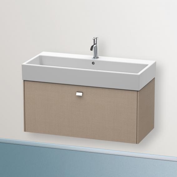 Duravit Brioso vanity unit with 1 pull-out compartment linen, handle chrome