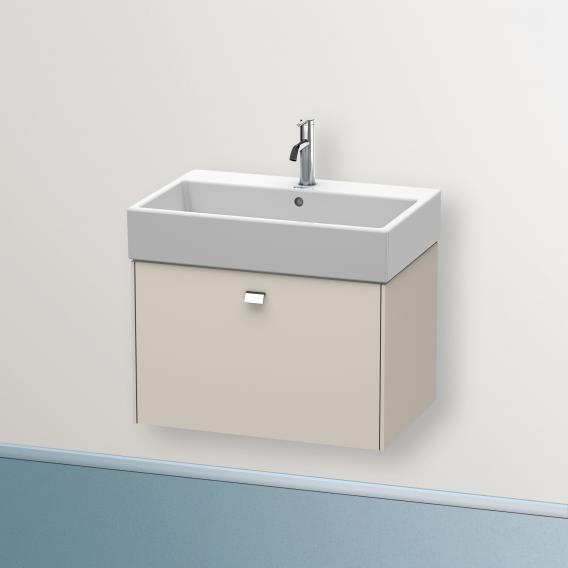 Duravit Brioso vanity unit with 1 pull-out compartment matt taupe, chrome handle