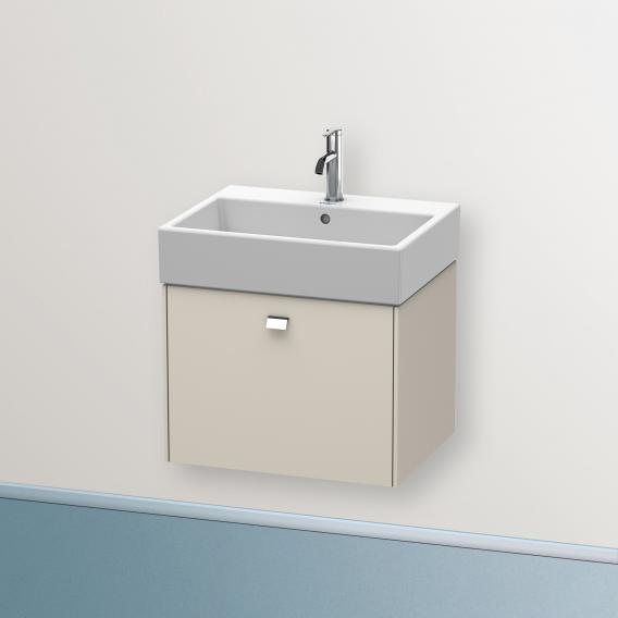 Duravit Brioso vanity unit with 1 pull-out compartment matt taupe, chrome handle