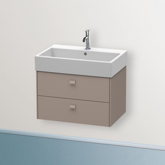 Duravit Brioso vanity unit with 2 pull-out compartments matt basalt, handle matt basalt