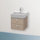 Duravit Brioso vanity unit with 2 pull-out compartments leinen, Griff chrom
