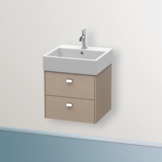 Duravit Brioso vanity unit with 2 pull-out compartments leinen, Griff chrom