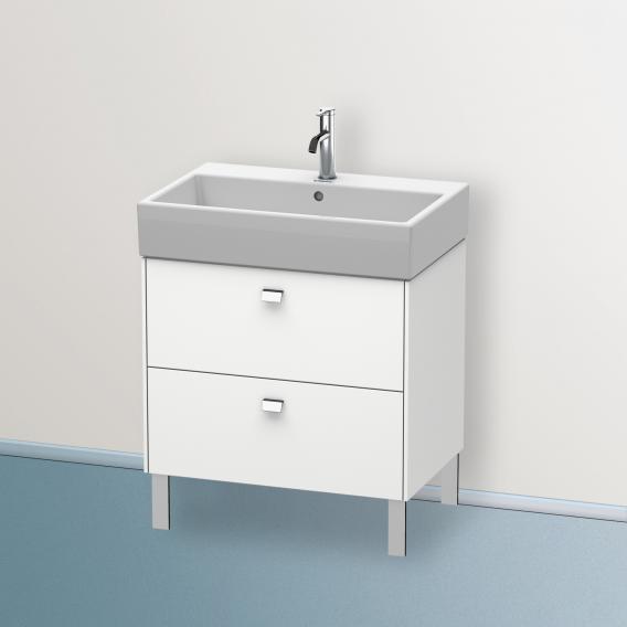 Duravit Brioso vanity unit with 2 pull-out compartments matt white, handle chrome