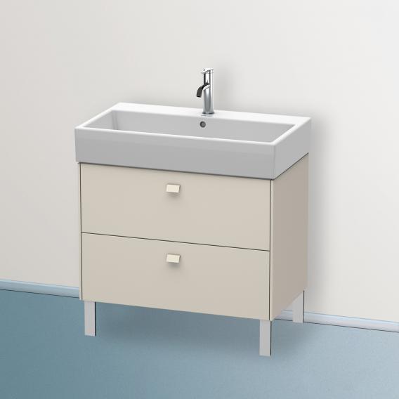 Duravit Brioso vanity unit with 2 pull-out compartments matt taupe, handle matt taupe