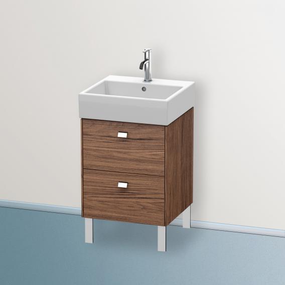 Duravit Brioso vanity unit with 2 pull-out compartments nussbaum dunkel, Griff chrom