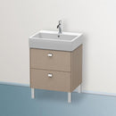 Duravit Brioso vanity unit with 2 pull-out compartments linen, handle chrome