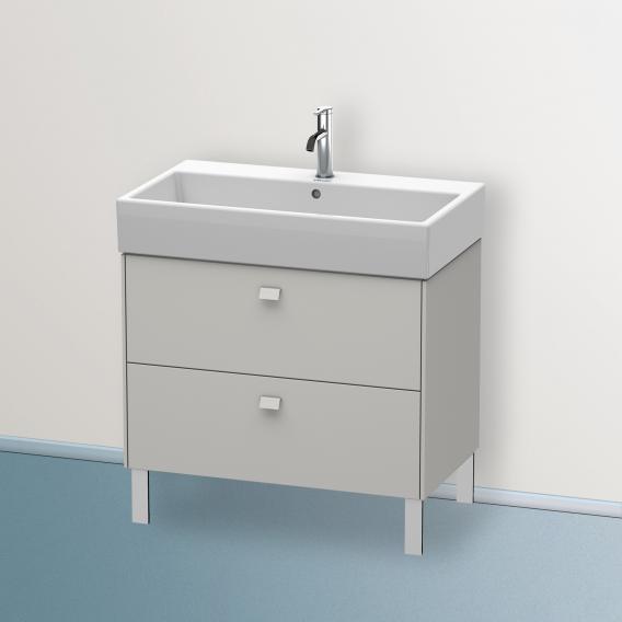 Duravit Brioso vanity unit with 2 pull-out compartments matt concrete grey, handle matt concrete grey