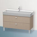 Duravit Brioso vanity unit with 2 pull-out compartments linen, handle chrome
