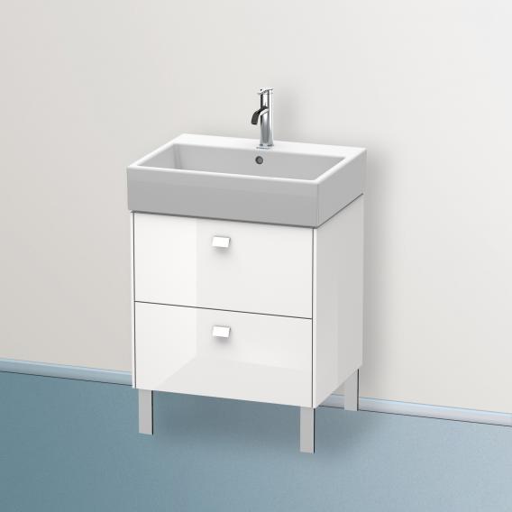 Duravit Brioso vanity unit with 2 pull-out compartments white high gloss, handle white high gloss