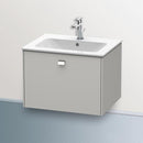 Duravit Brioso vanity unit with 1 pull-out compartment matt concrete grey, handle chrome