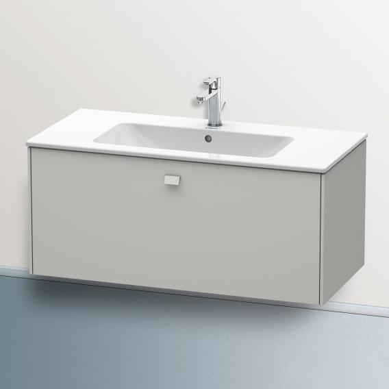 Duravit Brioso vanity unit with 1 pull-out compartment matt concrete grey, handle matt concrete grey