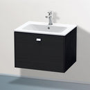 Duravit Brioso vanity unit with 1 pull-out compartment black oak, handle chrome