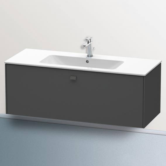 Duravit Brioso 梳妝台，搭配 1 個霧面石墨拉出式隔層，霧面石墨手柄