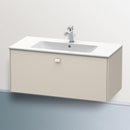 Duravit Brioso vanity unit with 1 pull-out compartment matt taupe, handle matt taupe
