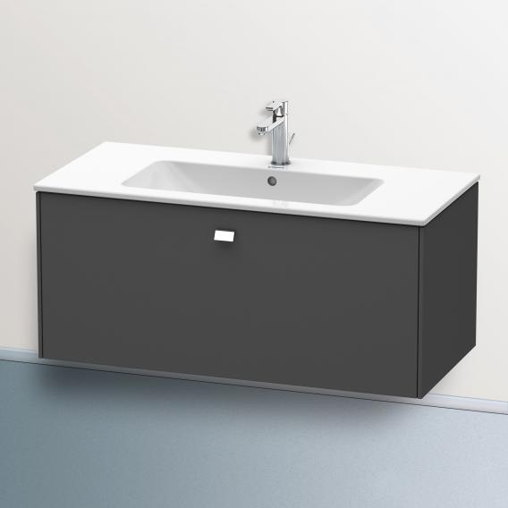 Duravit Brioso vanity unit with 1 pull-out compartment matt graphite, handle chrome