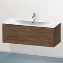 Duravit Brioso vanity unit with 1 pull-out compartment dark walnut, handle chrome