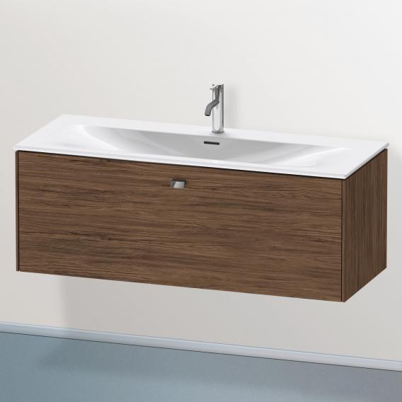 Duravit Brioso vanity unit with 1 pull-out compartment dark walnut, handle chrome