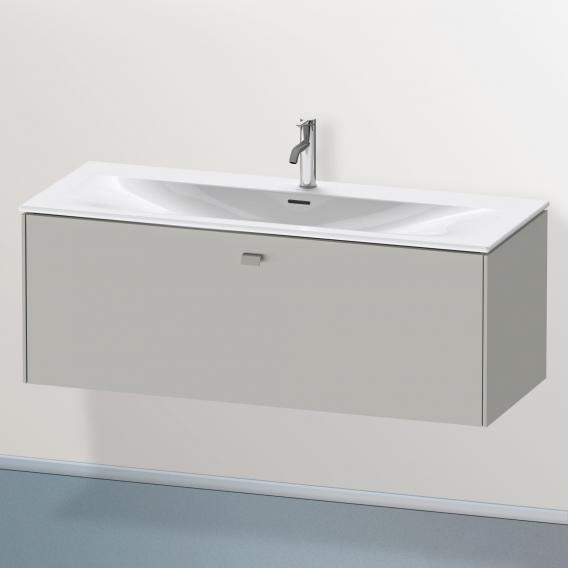 Duravit Brioso vanity unit with 1 pull-out compartment matt concrete grey, handle matt concrete grey