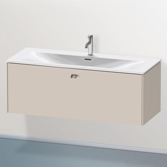 Duravit Brioso vanity unit with 1 pull-out compartment matt taupe, chrome handle